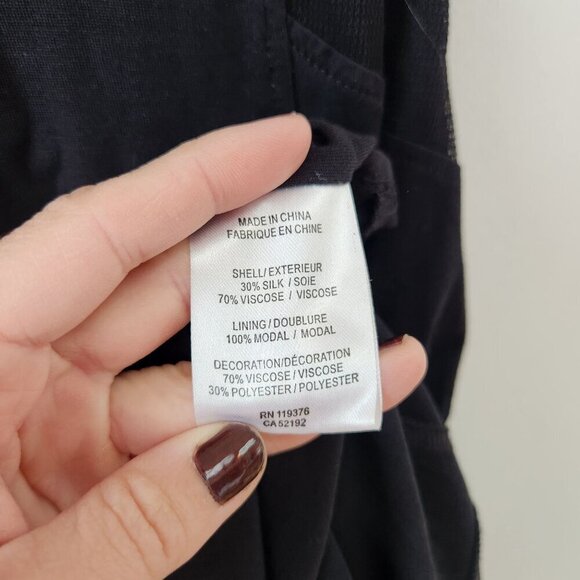 Helmut Lang Little Black Dress Silk Stretch Jersey Knit Pencil Bodycon Women's S - Picture 7 of 8